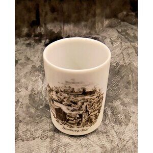 Kaiser West Germany White and Brown Homburg Saar Toothpick Holder Shot Glass